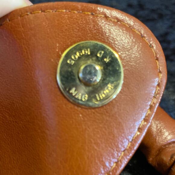 Vintage Leather Giraffe Embroidered Patchwork Metallic Embossed Purse Leaf Gold - Picture 13 of 14